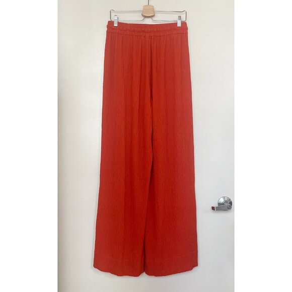 Essentiel Antwerp Crinkle Crepe Wide Leg Pants Summer Spring Sz 10 - Picture 7 of 14